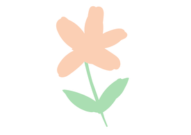 Illustration of a orange flower