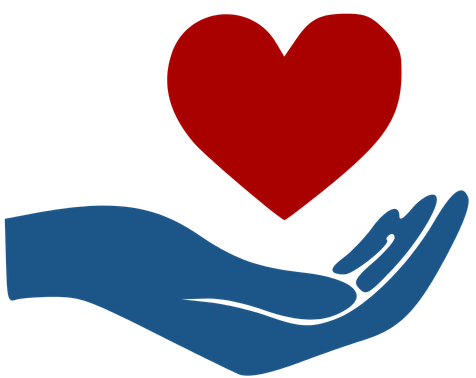 Illustration of a heart in a hand