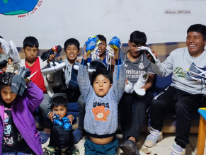 Photo of children with gifts